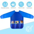 thumbnail image 5 of Kuuqa Bata De Arte Infantil Impermeable Delantales De Arte Para Niños Con 3 Bolsillos Amplios Suministros De Pintura (Pinturas Y Pinceles No Incluidos), 5 of 5