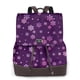 thumbnail image 1 of Balery Purple Snow Flakes Mochila de Cuero para Mujeres, Gran Capacidad, Bolsa de Viaje Multifuncional, Mochila de Cuero y Bolsa de Hombro para Mujeres, 1 of 4