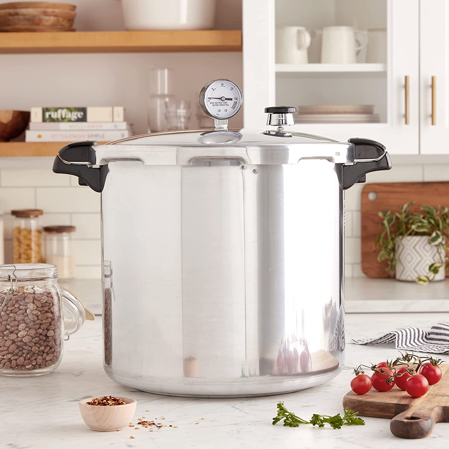 Presto 23-Quart Induction Compatible Pressure Canner, Silver, Aluminum