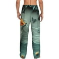 thumbnail image 3 of Picia Paper Fox Crow Fantasy Mens Soft Woven Cotton Elastic Waistband Sleep Pajama Pant Lounge Sleep Pant With Pockets And Drawstring-XX-Large, 3 of 9