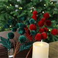 thumbnail image 5 of BinKFF Velvet Ornaments for Christmas Tree Velvet Ball Tree Picks Decoration Xmas Topper Decor Curly Stem Ornament Decor Party Wedding Home Office DIY Crafts Gifts, 5 of 9