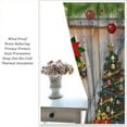 thumbnail image 7 of Farmhouse Christmas Curtains, Winter Xmas Tree Rustic Xmas Wooden Barn Door Pattern for Room Window Decor, Rod Pocket Print Blackout Drapes for Living Room Bedroom Kitchen 2 Panel Set 84"W X 84"L, 7 of 7