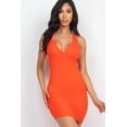thumbnail image 3 of Ribbed Mini Dress with Split Neckline, 3 of 10