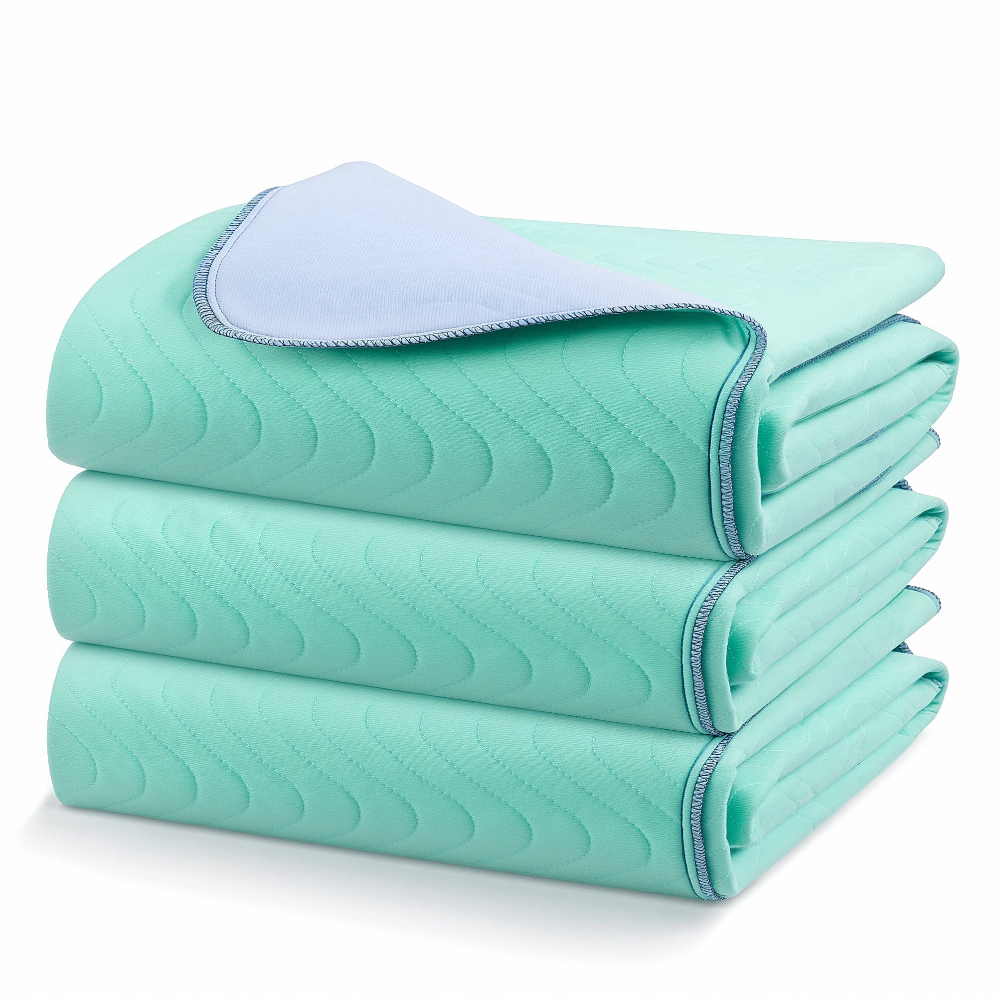 ALLJOY 3 Pack 34”x36” Waterproof Reusable Bed Pads - Washable Incontinence Underpads for Adults, Elderly, Kids, and Pets, Soft Quilted Mattress Protector