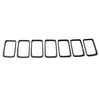 7pcs Front Grille Grill Inserted Ring Trim Cover Replacement for Jeep Grand Cherokee 2014-2016