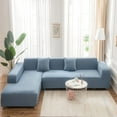 thumbnail image 1 of CHOK 2024 Sofa Slipcover L Shape Gray Sofa Cover Sectional Couch Cover Spandex Non Slip with Elastic Bottom Furniture Protector Cover for for Home Decor 2+3seater, 1 of 10