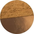 thumbnail image 1 of Ahgly Tapis Rond Lavable en Machine Intérieur Transitionnel Brun Selle, 7 Pieds Rond, 1 of 7