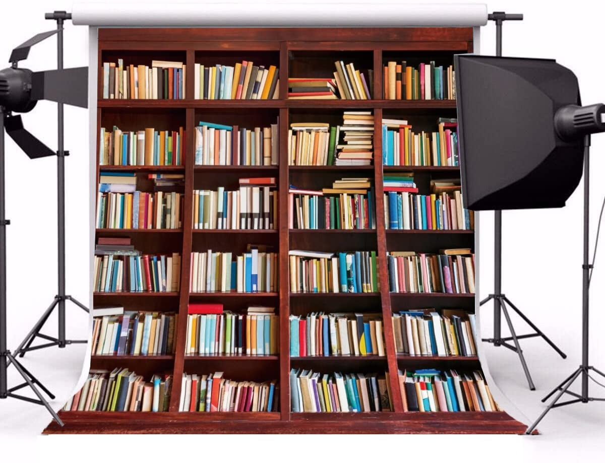 6x6ft Bookshelf Backdrop Study Room Bookcase Interior Decoration Wallpaper School Library Vinyl Photography Background Kids Students Photo Studio Props Walmart Com Walmart Com