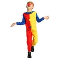 thumbnail image 3 of EeaseMX Mono de payaso con sombrero para niños y niñas, disfraz de payaso arcoíris para carnaval, Halloween, mascarada, actuación escénica, talla L, 3 of 7