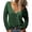 Green, variant on Langwyqu Women Deep V-Neck Short Sleeve Tops Casual Loose Basic T Shirt