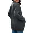 thumbnail image 4 of Mengpipi Women's Plus Size Cardigan Sweater Loose Long Sleeve Open Front Knit Coat with Pockets, Dark gray-4XL(US 28-30), 4 of 7