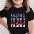 thumbnail image 2 of Zpanxa T-Shirts d'Été pour Filles Imprimé de la Fête de l'Indépendance Col Rond Manches Courtes Haut Polyester Spandex 5-6 Ans, 2 of 6