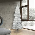 thumbnail image 4 of Vickerman 7.5' White Salem Pencil Pine Artificial Christmas Tree, Unlit, 4 of 4