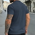 thumbnail image 4 of Qwertyu Men's Turtleneck T-Shirts Short Sleeve Mock Neck Summer Shirts Solid Color Quick Dry Workout Tee Shirts Navy M, 4 of 4