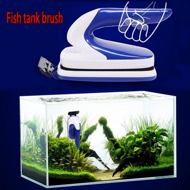 TIMIFIS Cleaning Brush Magnetic Brush Aquarium Fish Tank Glass Scraper Cleaner Scrubbing Scraper pring/Summer
