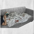 thumbnail image 6 of Enjoy the Little Things Soft Flannel Fleece Blanket, Hearts with Hand Drawn Typography with Dotted Backdrop, Cozy Plush for Indoor and Outdoor Use, 60" x 80", Charcoal Grey and Coral, by Ambesonne, 6 of 6