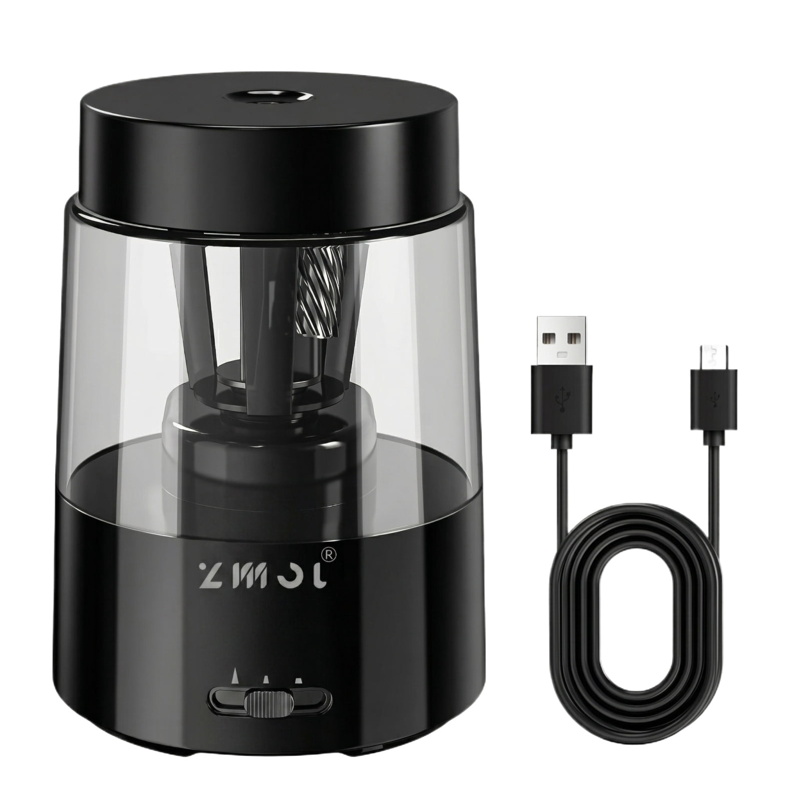 Fully Automatic Electric Pencil Sharpener, Type-C Rechargeable Auto In & Out Sharpener, Anti-Jam Heavy-Duty Blade for Standard & Colored Pencils, Ideal for Classroom Home Office