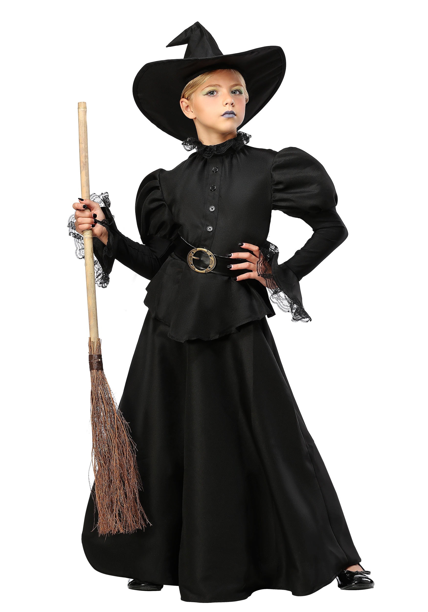 classic black witch girls costume