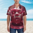 thumbnail image 2 of Fotbe Surreal Pink Headphones Camisa Hawaiana para Hombre Unisex – Camisa Casual de Verano con Botones de Manga Corta de Algodón y Lino,XX-Large, 2 of 7