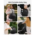 thumbnail image 4 of Mochila Pañalera Mini Acolchada Impermeable LOVEVOOK Negra, 4 of 7