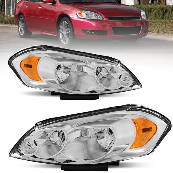 Pair Headlights Assembly For 2006-2013 Chevy Impala 2006-2007 Monte Carlo