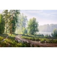 thumbnail image 2 of Basov, Sergej 32x23 Black Ornate Wood Framed with Double Matting Museum Art Print Titled - After the rain, 2 of 4