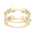 thumbnail image 1 of Baguette & Round White Cubic Zirconia Enhancer Guard Ring 14K Yellow Gold Ring Size - 4, 1 of 10