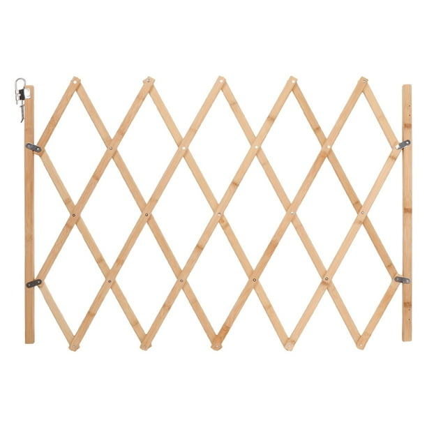 Puerta de acordeón expandible para perros, valla plegable para cachorros, valla de madera, puerta aislada para mascotas, puerta de expansión para perr