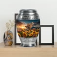 thumbnail image 4 of MUKTIVE Sparrow Adult Urn for Ashes for Women, Blue memorial Urn, Sunflower Keepsake Urn for Men, Large Sunrise Burial Urns for Parents Remains (1 Large, 4 Keepsake), 4 of 7
