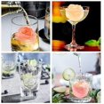 thumbnail image 3 of Bandejas de cubitos de hielo ZHCH Molde de silicona 4 cavidades Rosa con tapa extraíble, 3 of 4