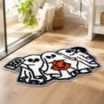 thumbnail image 3 of HWRETIE Halloween Pet Mat Thick Faux Wool Floor Mat for Entryway Door Indoor Decorative Rug Soft Absorbent Seasonal Home Decor for Halloween Parties, 3 of 8