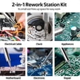 thumbnail image 5 of 2 IN 1 Soldering Station, 60W Soldering Iron Kit with Digital Display and 5 Extra Iron Tips, Precision Temperature Control Solder Station w/ Sleep Function for Electronic Repair, DIY Enthusiasts, 5 of 6