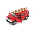 thumbnail image 2 of 2008 Hummer H2 SUV w/Surfboard, Red - Kinsmart 5337DS1 - 1/40 Scale Diecast Model Car, 2 of 2
