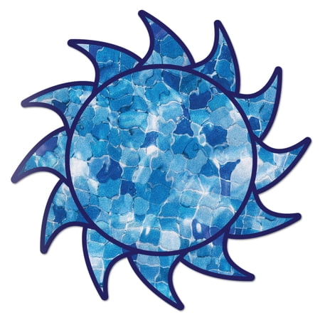 Sun Decal Blue Crystal Sticker Vinyl Rear Window Car Truck Laptop Sun Travel Mug Water and Fade Resistant 2.5 Inches