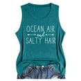 thumbnail image 3 of Ladies Casual Loose OCEAN AIR And HAIR Printed Breathable Trend Vest Athletic Tops for Women Loose Active Crop Lose Metallic Top Women Sleeveless Active Crop Tops Women 3x Long Tops for Women Beach, 3 of 3
