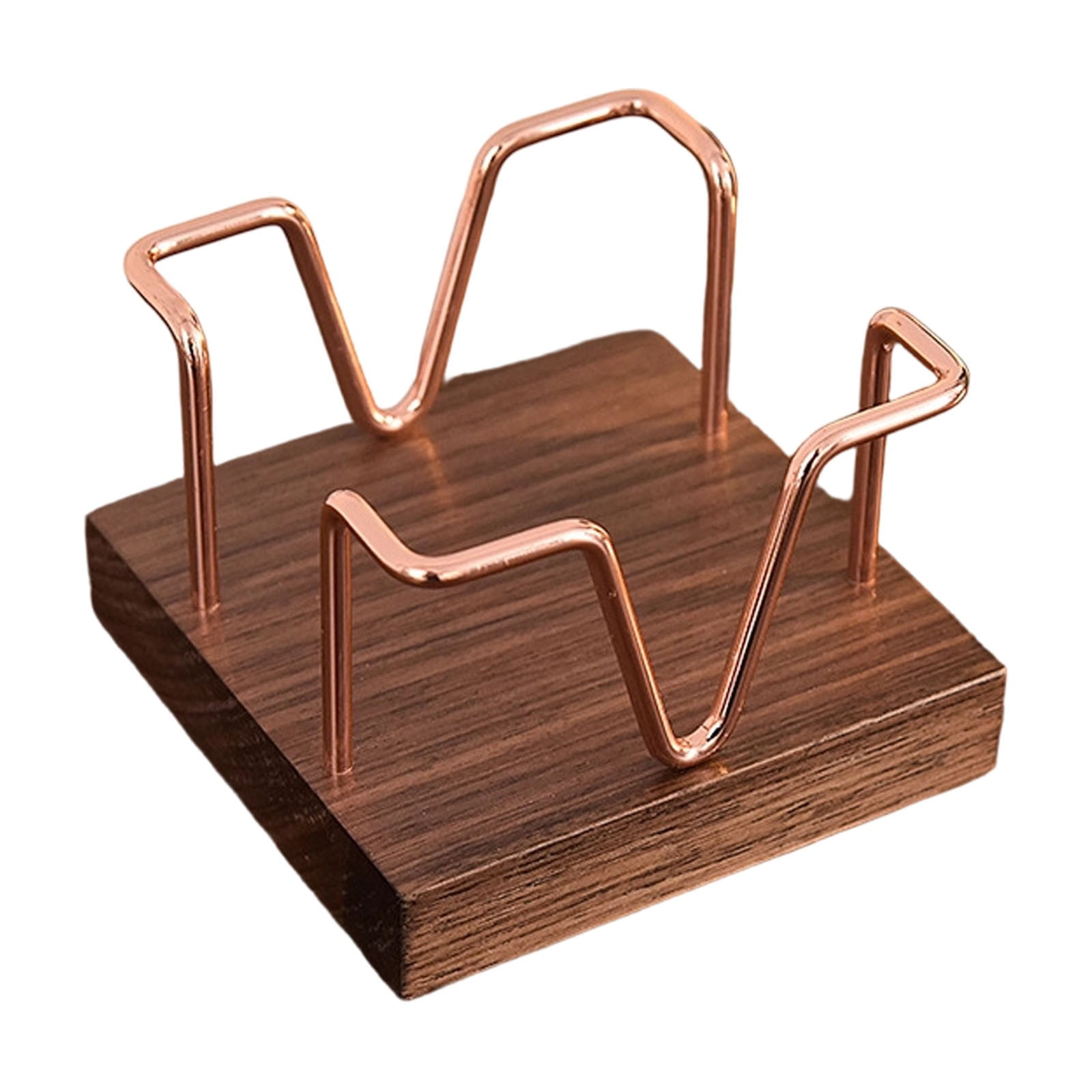 2 Pcs Sticky Note Holder Post It Note Dispenser Self Stick Note Pad Holder Desk Accessories Self Stick Note Pad Holder, Memo Pad Holder Dispenser Organizer for Office, 3.7"x3.7"x2", Silver&Rose Gold