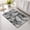 Black, variant on Black Fronds Non Slip Bathroom Mat, Black Slate Leaf Plant Canvas Weave Texture Absorbent Bath Mat Rubber Backed Quick Dry Doormat Fit Under Door for Bathtub Shower Sink Kitchen 18"x30"