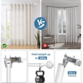thumbnail image 4 of Urbanest Adjustable Double Curtain Rod Set Steel Ball Flat Button Finials – 1″ Front & 5/8 Back Rod With Glossy White Rod, 84–120 Inches, 4 of 6