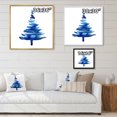 thumbnail image 4 of Designart Arbre de Noël d'Hiver Bleu Ii Cadre Flottant Traditionnel Art Mural, 4 of 4