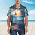 thumbnail image 2 of Fotbe Ocean View Bedroom Camisa Hawaiana para Hombre Unisex – Camisa Casual de Verano con Botones de Manga Corta de Algodón y Lino,Medium, 2 of 7