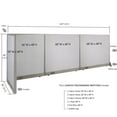 thumbnail image 2 of GOF L-shaped Freestanding Partition 30"D x 132"W x 48"H,  Office Room Divider, Privacy Screen, Workstation Cubicle, 2 of 13