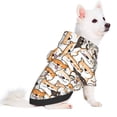 thumbnail image 2 of Goofa Shiba Inu Dog Pattern Small Dog Sweater Hoodies Pet Grey Hooded Soft Fleece Sweatshirts with Pocket Fall Winter Puppy Cat Sweaters Warm Clothes-Large, 2 of 8