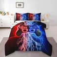 thumbnail image 2 of Erosebridal Gamer Comforter Set Twin Size Gaming Comforter Teens Modern Game Console Controller Bedding Set Joystick Room Decor Blue Red Quilt Set, 2 of 7