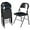 Black, variant on V&LX Folding Chairs All Steel Frame with Double Hinged for Wedding, Banquets, Celebrations, Dinning, Office Kitchen Patio and Garden, Set of 4, Black