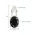 thumbnail image 4 of Gem Stone King 925 Sterling Silver Black Sapphire Earrings for Women (5.08 Cttw, Gemstone September Birthstone, Oval 9X7MM), 4 of 4