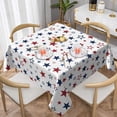 thumbnail image 1 of 4th of July Tablecloth Square 54x54 Inch,White Red Blue Patriotic Stars Table Cloth,Stain Resistance Polyester American Independence Day Farmhouse Table Covers for Kitchen Dining Party Picnic, 1 of 6