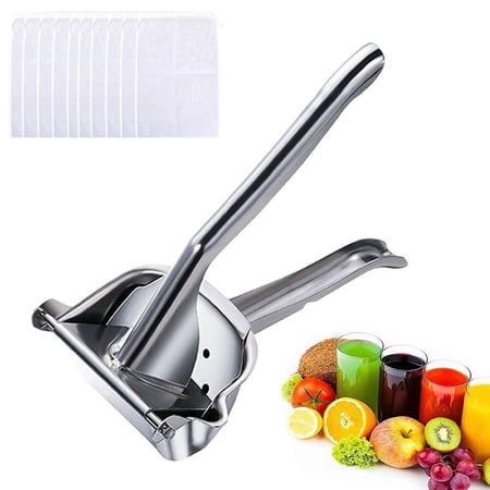Stainless Steel Lemon Squeezer - Heavy Duty Manual Citrus Juicer for Lemons Oranges Grapefruits with Built-in Filter and Ergonomic Handle - 9.26 Hand Press Juicer