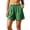 Green-shorts for women, variant on Cotton Linen Shorts for Women Vintage Elastic Waist Loose Short Pants Casual Beach Vacation Shorts with Pockets