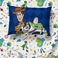 Disney Toy Story Buzz & Woody 4 Piece Twin Bed Set, 100 Microfiber, Blue