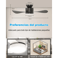 thumbnail image 3 of Ventilador de techo VENTLANTO de 28 pulgadas con luz, control remoto, 3 of 8